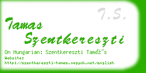 tamas szentkereszti business card